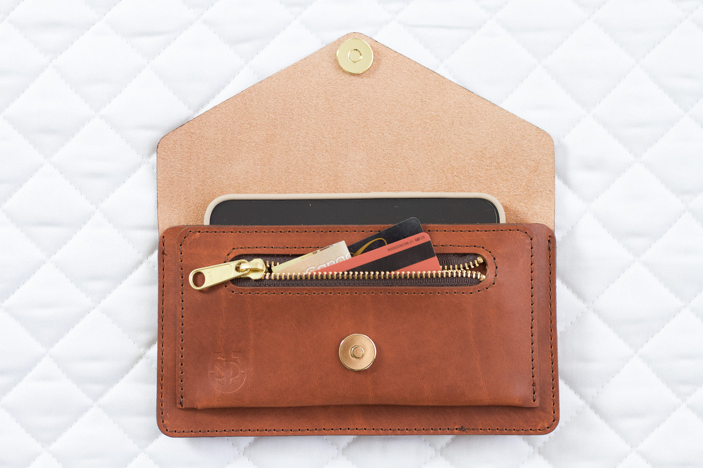 Rust Leather Belt Bag – Equestrian Phone Holder for Riding & Everyday Wear