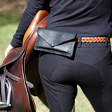 Black Leather Belt Bag