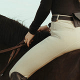 Sac ceinture en cuir beige – Support de téléphone pour l'équitation et le quotidien