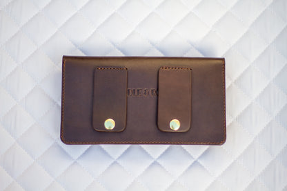 Brown Leather Belt Bag – Equestrian Phone Holder for Riding & Everyday Wear