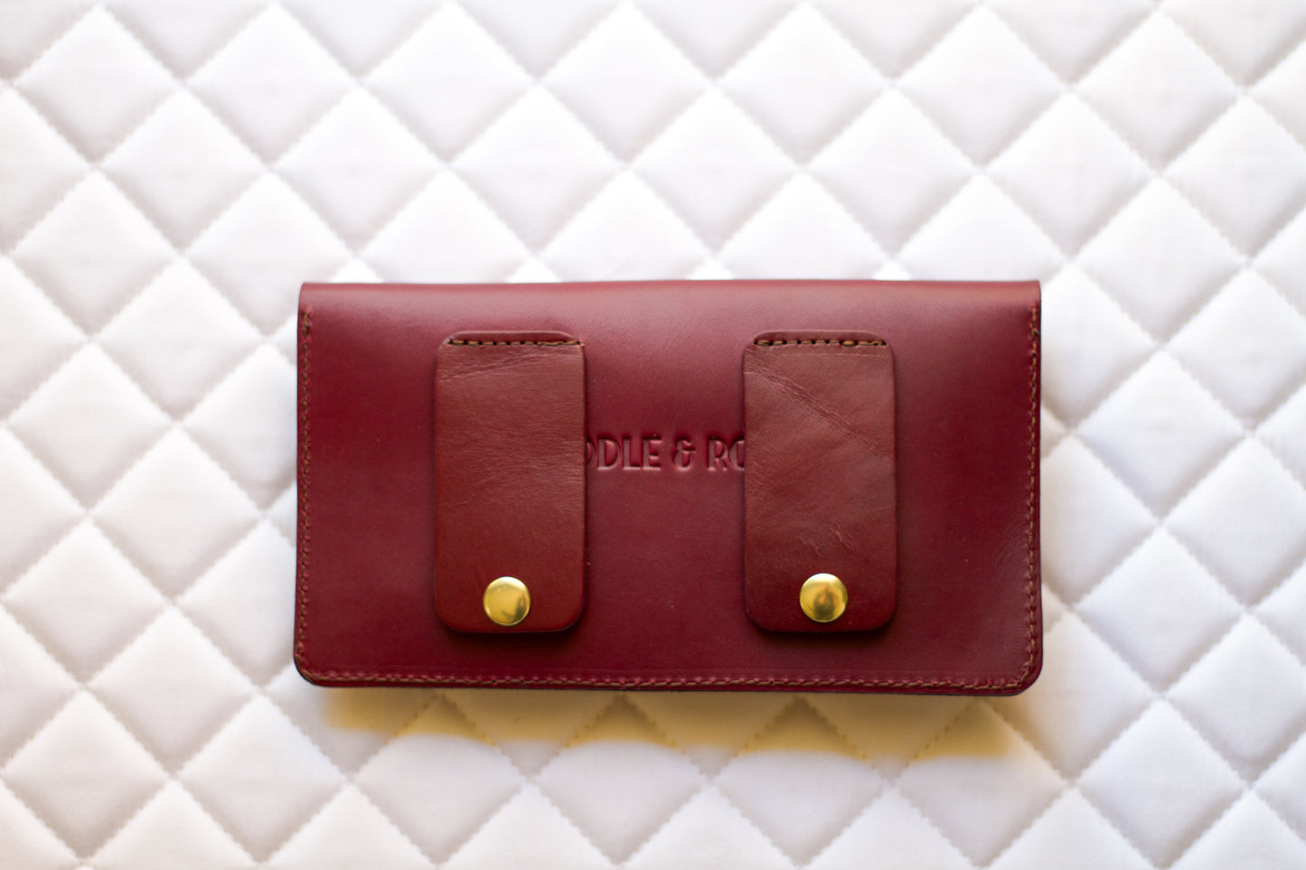 Burgundy Leather Belt Bag – Equestrian Phone Holder for Riding & Everyday Wear
