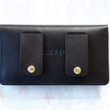 Sac banane en cuir noir – Support de téléphone pour l'équitation et le quotidien