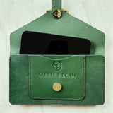 Green Leather Belt Bag
