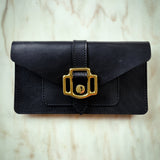 Black Leather Belt Bag