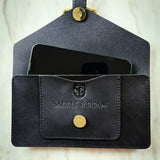 Black Leather Belt Bag