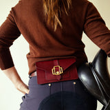 Burgundy Leather Belt Bag
