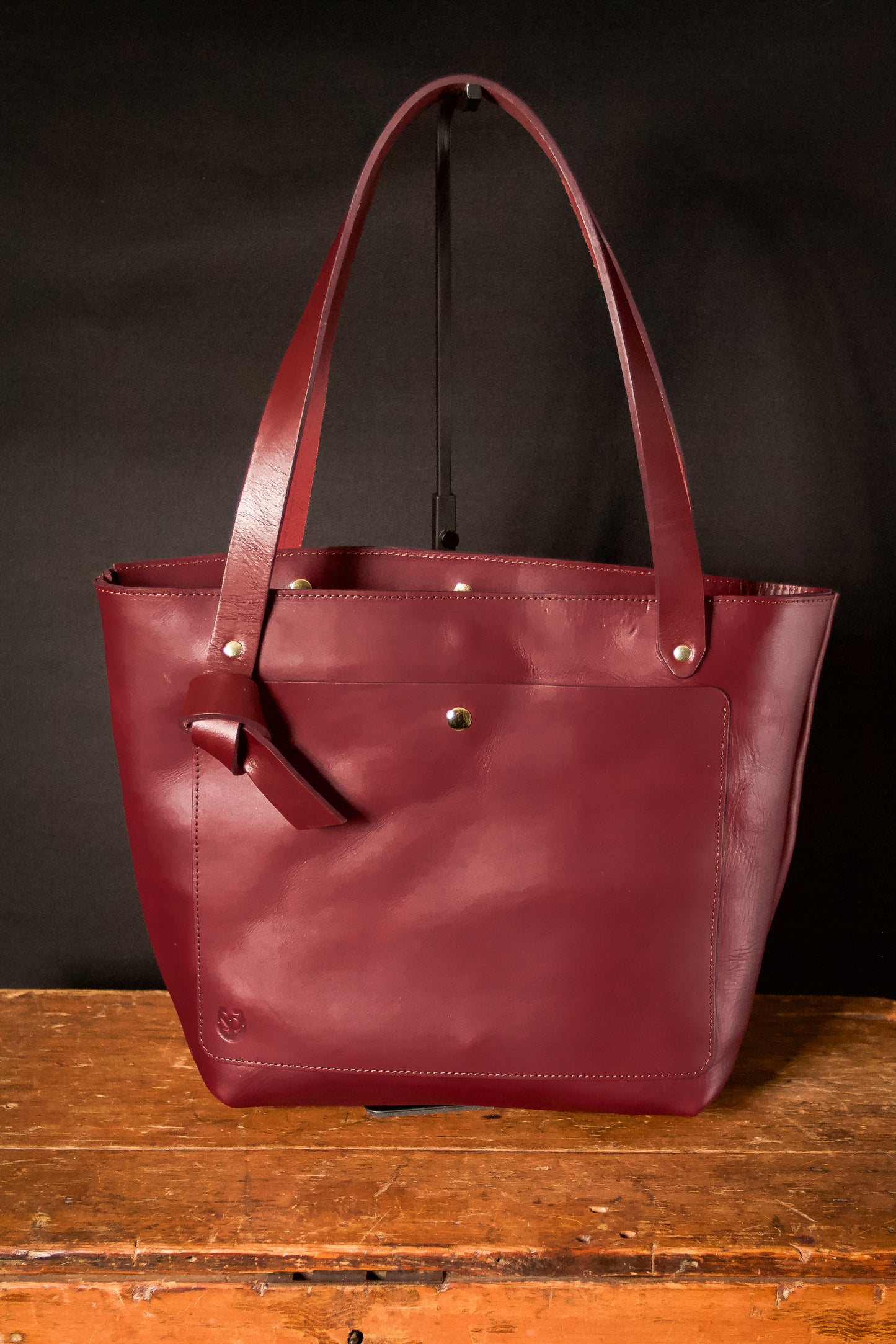 Burgundy Leather Tote