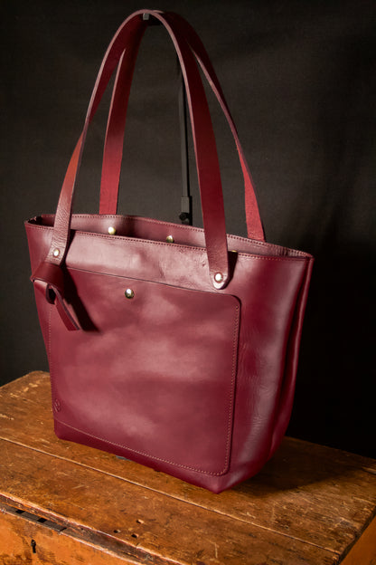 Burgundy Leather Tote