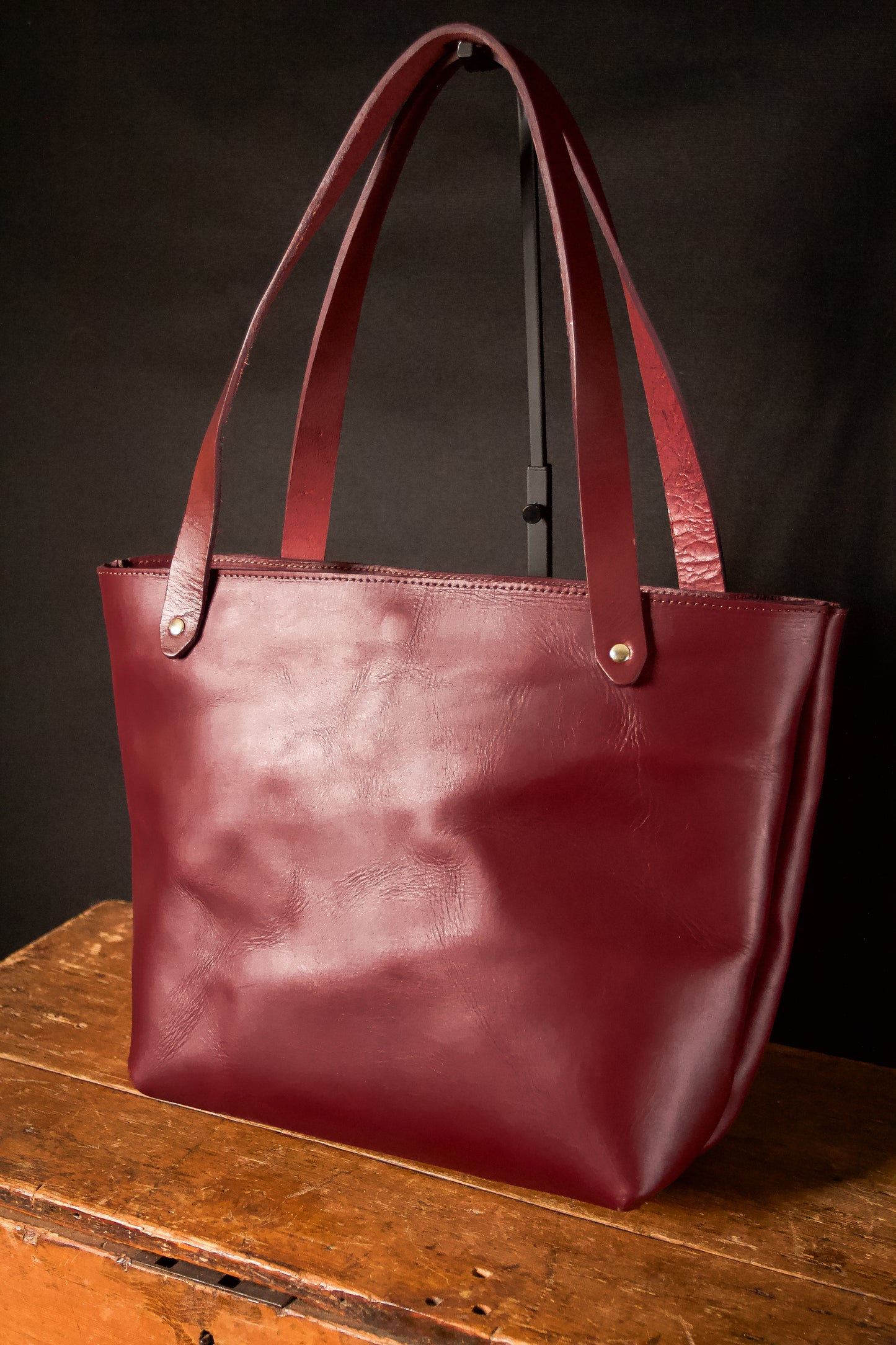 Burgundy Leather Tote