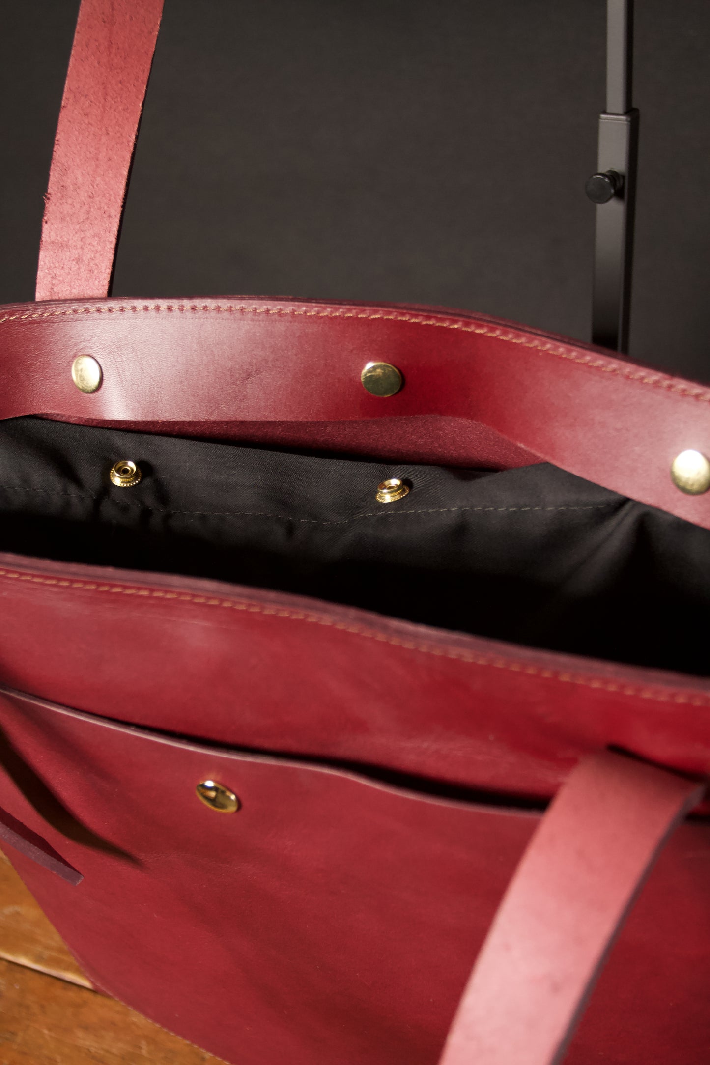 Burgundy Leather Tote