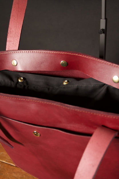 Burgundy Leather Tote