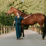 Black Leather Horse Lead Shank with Brass-Plated Chain & Brass Clip –Dual Attachment Lead Rope