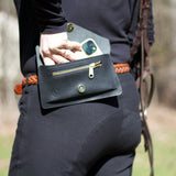 Black Leather Belt Bag